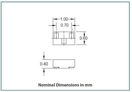 Mechanical Drawing - Semtech RClamp0512TQ Low Capacitance RailClamp®